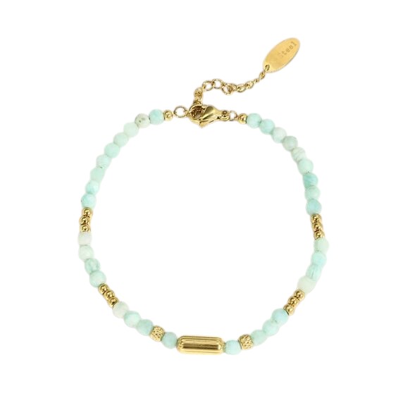 Armband Goud & Turqoise