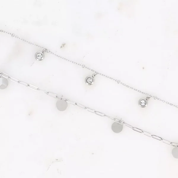 Armband Ronde Bedels Zilver - Afbeelding 2