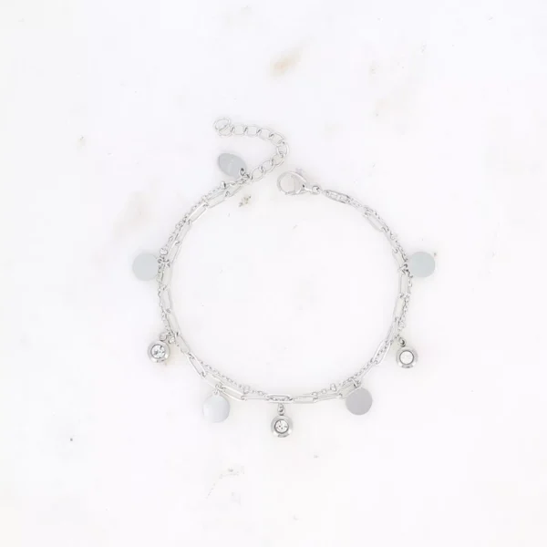 Armband Ronde Bedels Zilver - Afbeelding 3
