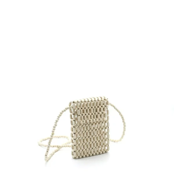 Crossbody Tas Hout Manon Ecru