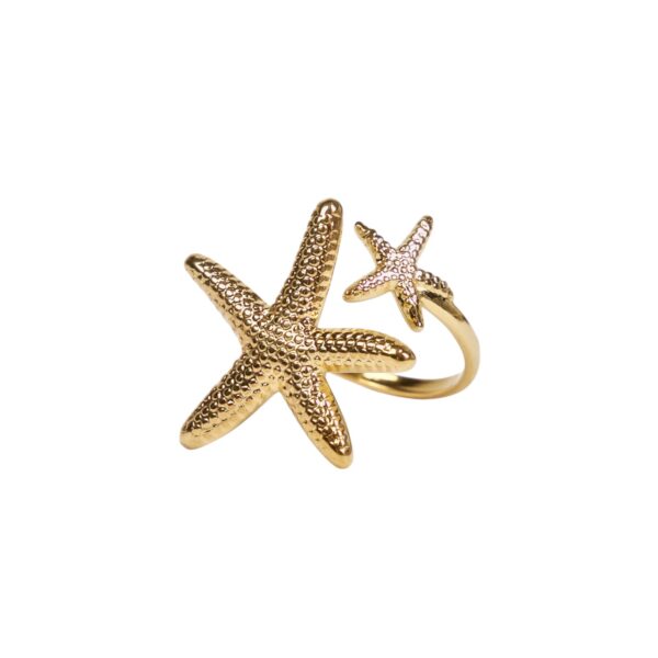 Ring Zeester Goudkleurig Stainless Steel