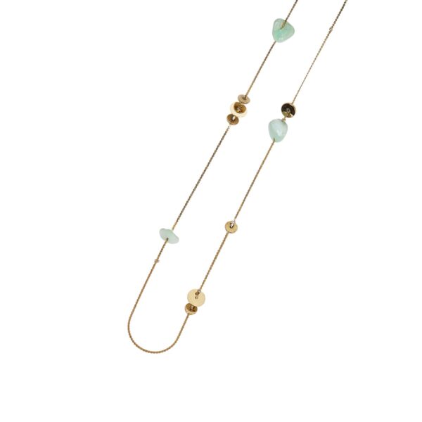Halsketting Azul Sutil Natuursteentjes Blauw