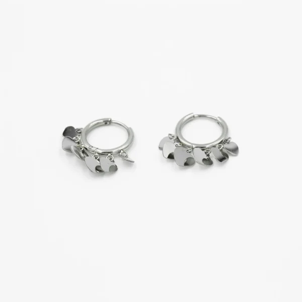 Oorbellen Mini Oorringen Hartjes Zilver - Afbeelding 2