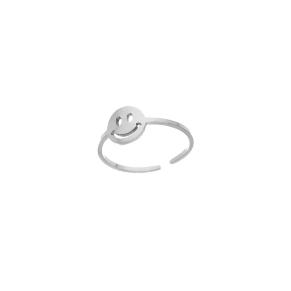 Ring Smiley Zilver