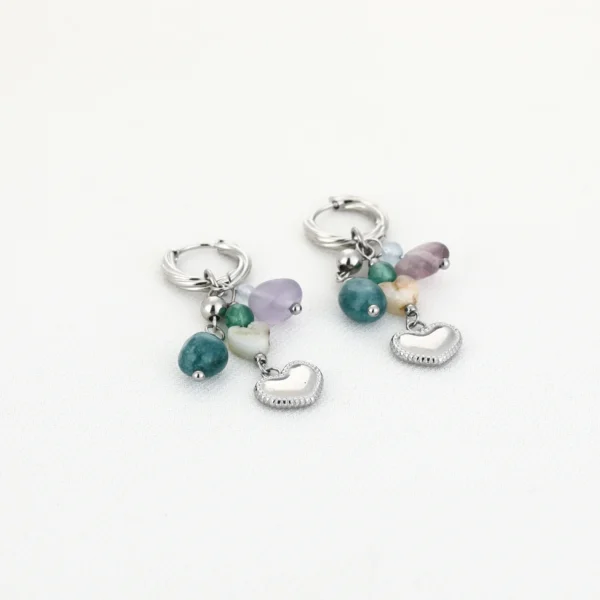 Oorbellen Oorringen Hearts & Colors Zilver - Afbeelding 2