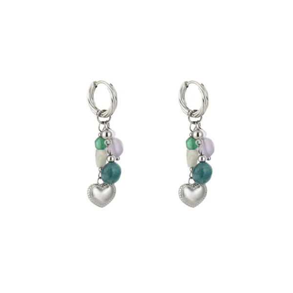 Oorbellen Oorringen Hearts & Colors Zilver