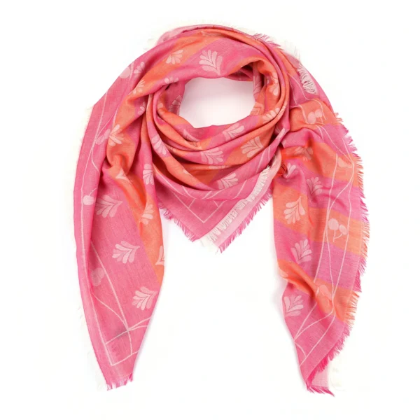 Sjaal Viscose Oranje/Roze