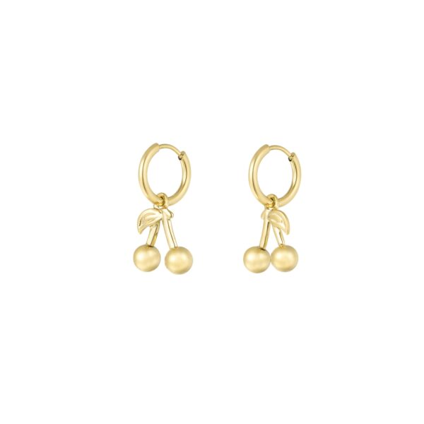 Cherry Kers Oorbellen Goud