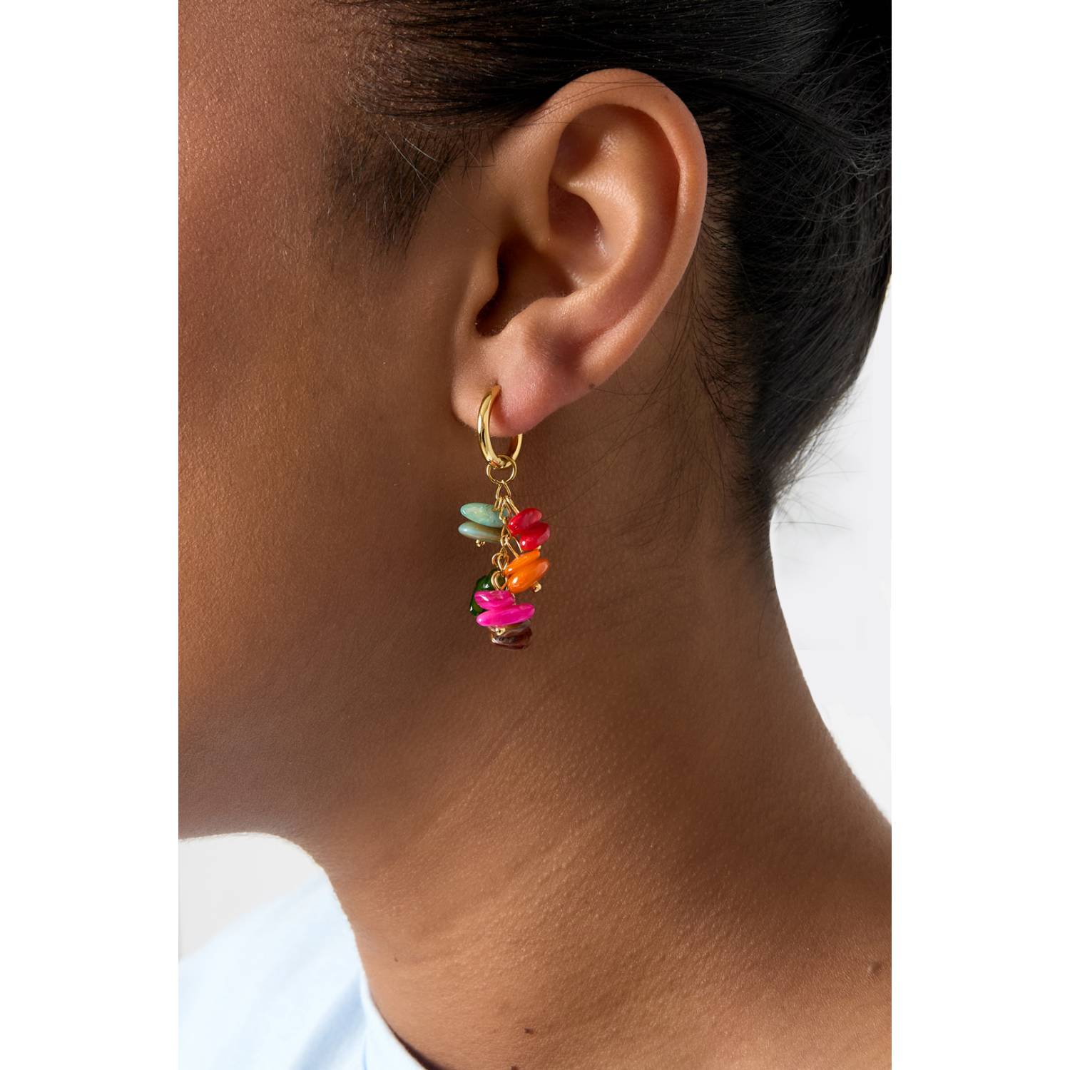 Oorbellen Multicolor/Goud - Afbeelding 2
